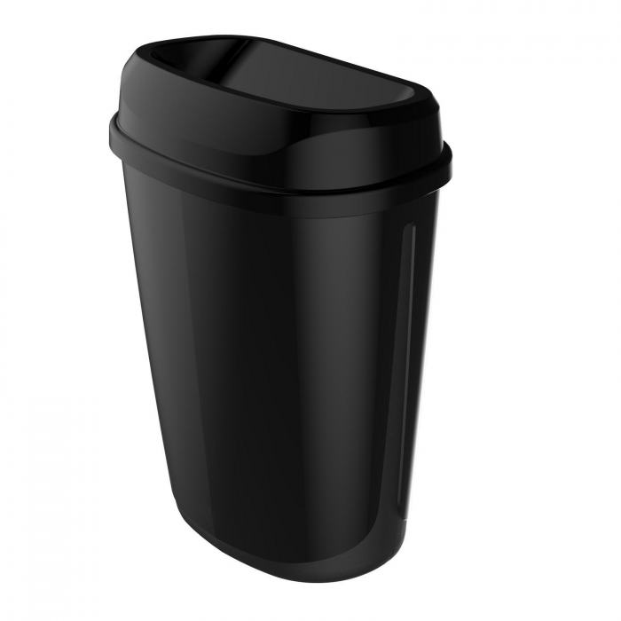 B&W Mülleimer Wandmontage 32 Liter SCHWARZ